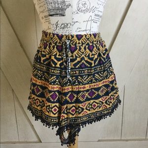 🦁Tribal Print Tassel Shorts🦁